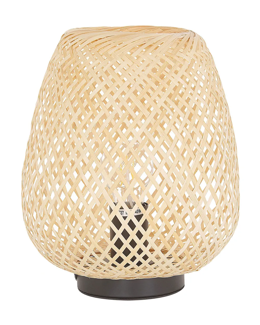 Lampe à Poser En Bambou électrifiée - Artisanale - Sans Marque