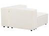 Right Hand 2 Seater Modular Boucle Corner Sofa White APRICA_908375