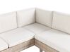 Lounge Set Rattan beige 5-Sitzer Auflagen cremeweiß LANCIANO_930946