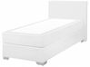 Kontinentální postel z ekokůže bílá 90 x 200 cm PRESIDENT _734717