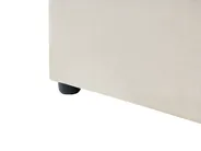 Łóżko wodne Welur LAVAUR 160 x 200 cm Złamana biel_985540