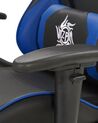 Chaise de gamer en cuir PU noir et bleu VICTORY _767734