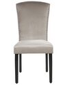 Set of 2 Velvet Dining Chairs Grey PISECO_781808
