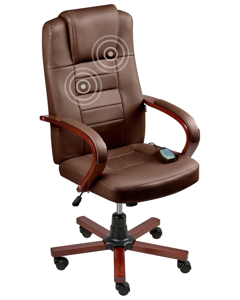 Massage Chair DIAMOND with Heating Leather Dark Brown