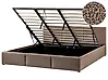 Ottoman Bed BOUSSE Boucle Taupe 180 x 200 cm (EU Super King)