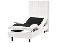 Bett verstellbar Bouclé DUKE II 80 x 200 cm Cremeweiß_1026172