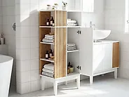 Armario de baño NUBES 52 cm Marrón claro/Blanco_1182760