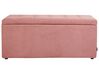 Fabric Storage Ottoman Pink OREM _924279