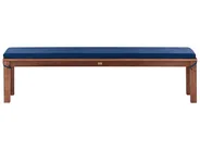 Garden Bench with Cushion MONSANO 170 cm Eucalyptus Wood Blue_1153973