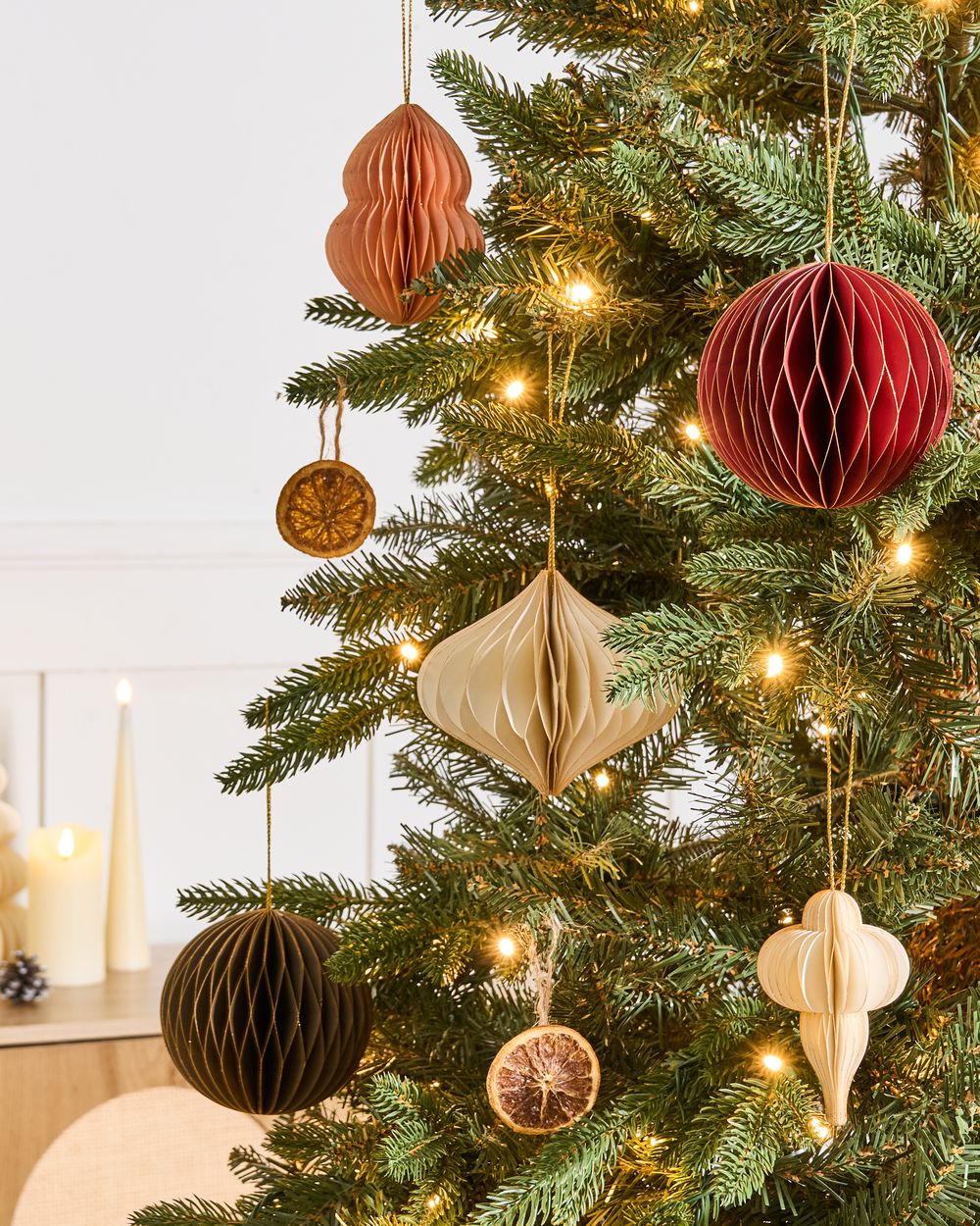 Conjunto de 20 enfeites para árvore de Natal STORA Papel Multicolor
