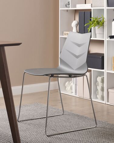 Set of 4 Dining Chairs Dark Grey HARTLEY