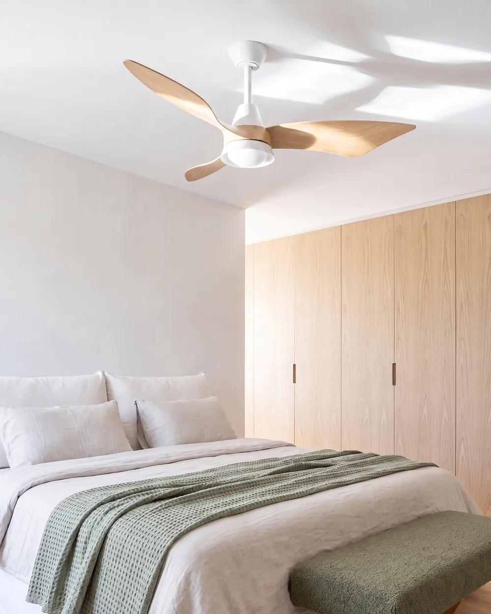 Ceiling Fan with Light HAINES with Remote LED White_1133391