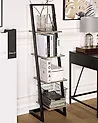 4 Tier Shelving Unit JOPLIN 143 cm Black