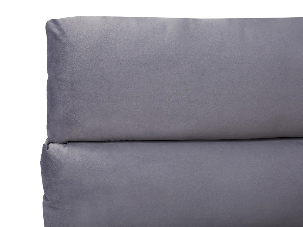 Bett mit Stauraum BATILLY Samtstoff Grau 160 x 200 cm_763510