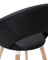 Set di 2 sedie da pranzo ROSLYN Tessuto Nero_696287