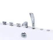 Wanna narożna z hydromasażem LED HAWES 180 x 90 cm Biały_1033740