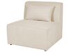 Chaise longue en velours côtelé beige LEMVIG_875137