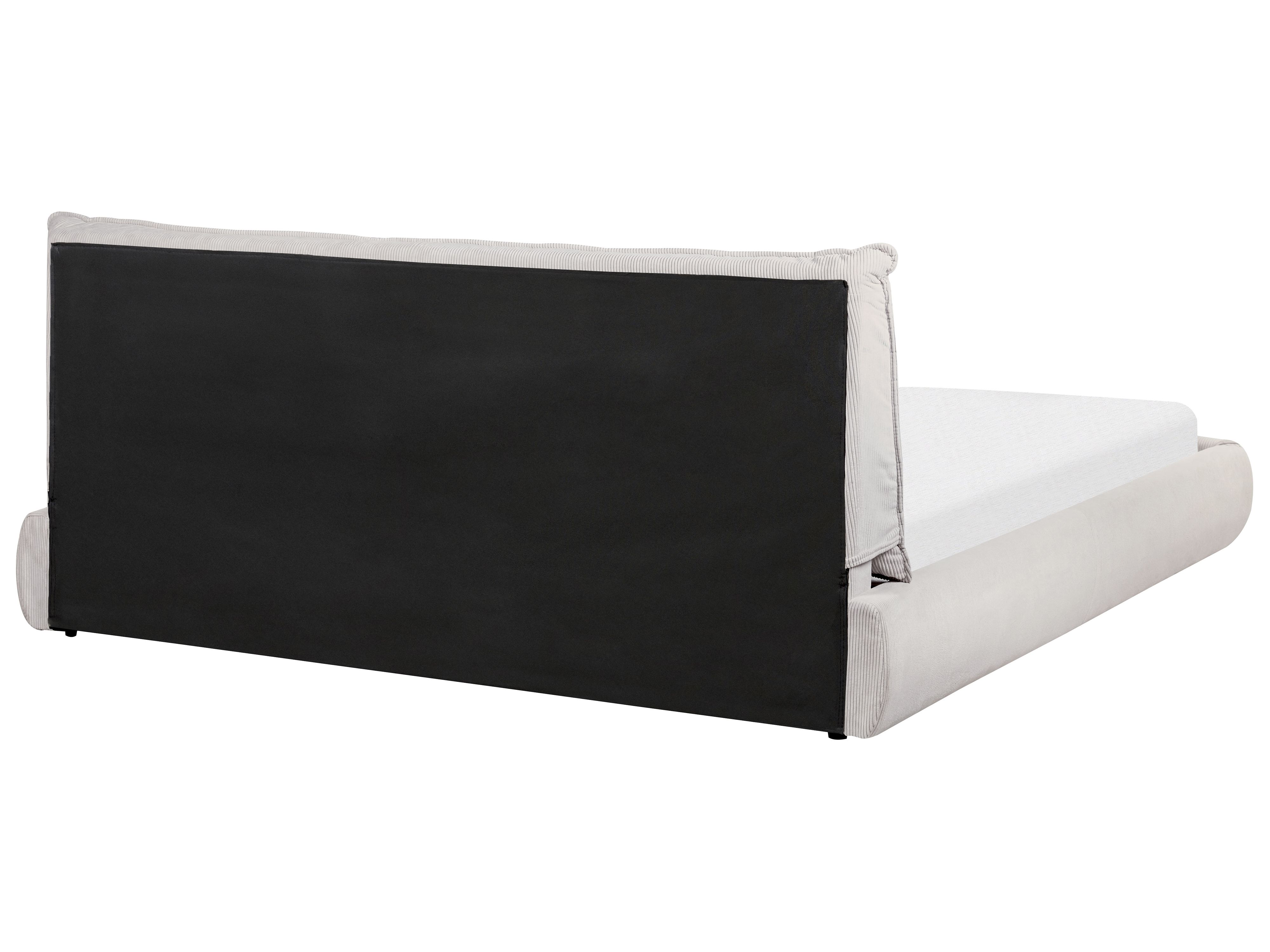 Lit rembourré Chase en tissu de cuir végétalien brun - format lit d... - Brick Lit rembourré Chase en tissu de cuir végétalien brun - format lit d... - Brick
