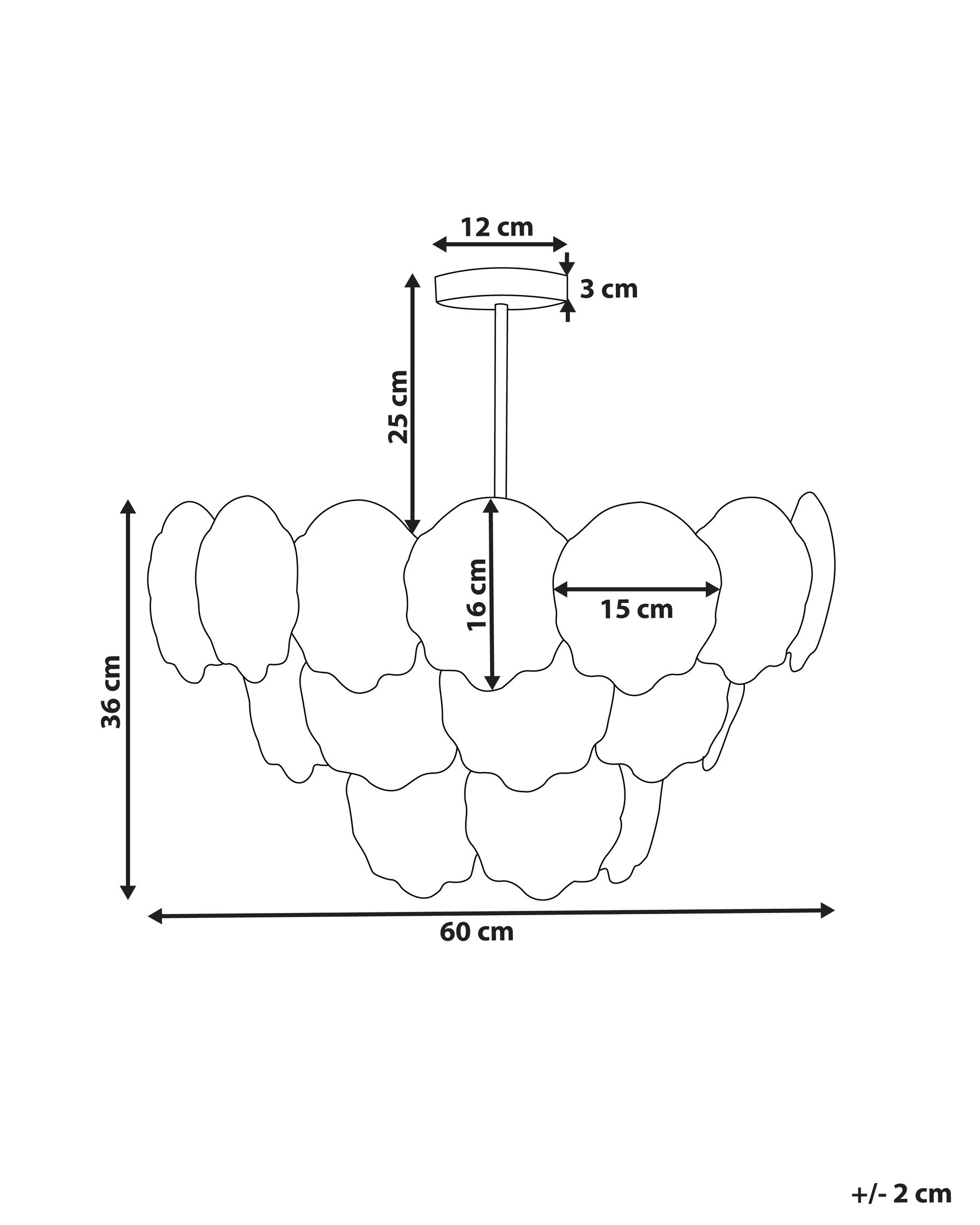 Chandelier CAPLINA Glass Brass_1005899