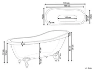 Freestanding Bathtub CAYMAN 1700 x 760 mm Red_817196