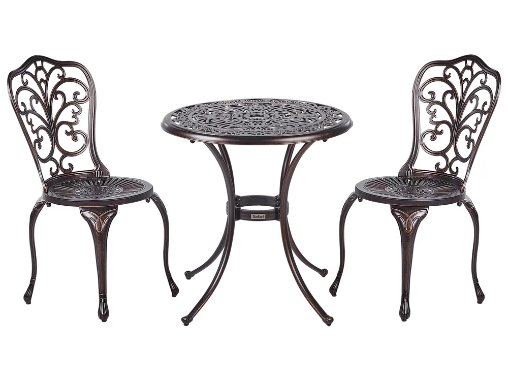 Bistro Set TRIORA/ANDALO Metal Brown