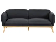 Living Room Set 5 Seater LJUNG Fabric Black_1076482