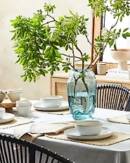 Dekovase SAMBAR 31 cm Glas Blau_1178809