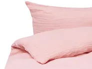 Komplet pościeli SUMNER 200 x 200 cm Muślin bawełniany Pastelowy róż_1060655