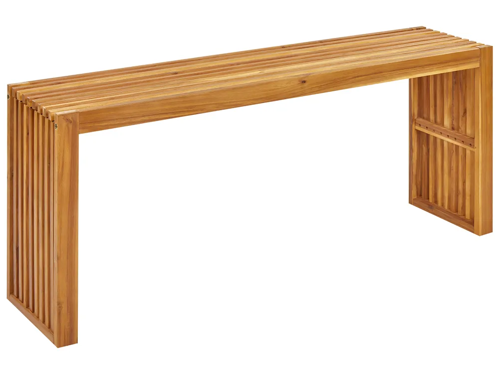 Garden Dining Set with Benches and Stools 6 Seater BELLANO Acacia Wood Brown_921990