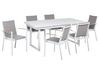 6 Seater Aluminium Garden Dining Set Grey VALCANETTO/BUSSETO_922867