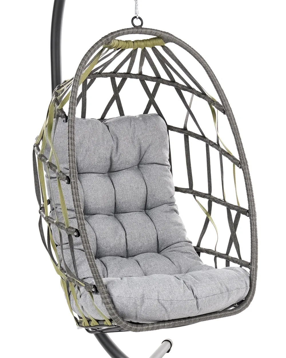 Hanging Chair with Stand GODRANO Metal Grey_1146532