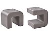 Set of 2 Side Tables MOZIA Taupe