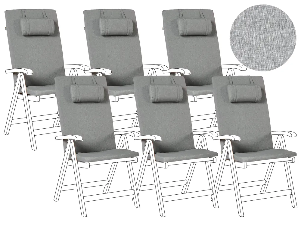 FDISDIFH Set di 1/2/4/6 Cuscini per Sedie Impermeabili in Pelle, 30/35/40/45cm Cuscino per Sedile Rotondo, Cuscini per Sedia Antiscivolo per Interni All' Aperto,Light Gray,45cm(2 PCS