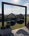 PE Rattan Hanging Chair Black TOLLO_929974