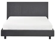 Bett mit Lattenrost Stoff ALBI 140 x 200 cm Grau_964542