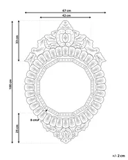 Wall Mirror CRAON 67 cm 100 cm Silver_788444