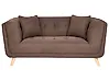 Sofa 2 Seater HABO Fabric Dark Brown