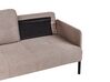 2 Seater Fabric Sofa Brown LAHTI_930586