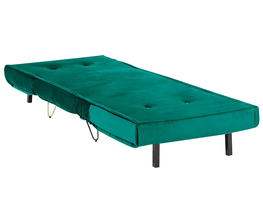Living Room Set 3 Seater VESTFOLD Velvet Dark Green_808897