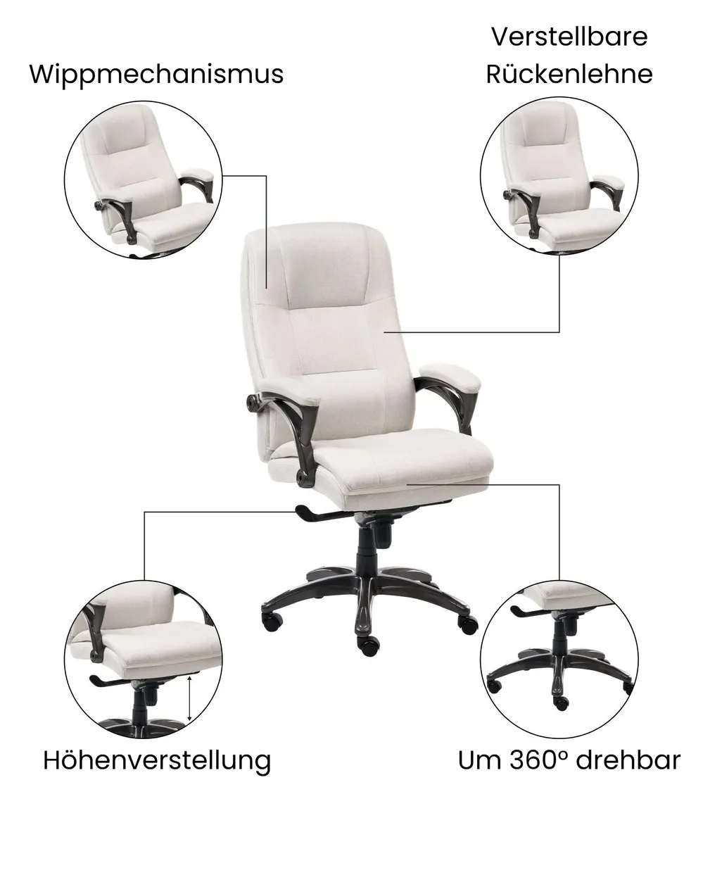 Chefsessel MAGNUS Leinen Hellbeige_1063031