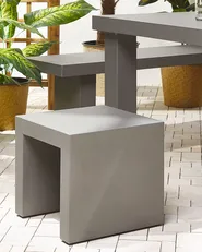 Zestaw 2 krzeseł ogrodowych TARANTO Beton Szary_789728