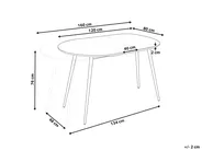 Table de salle à manger extensible STAVERTON Blanc 120/160 cm 80 cm ...