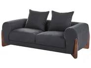Set da salotto 6 posti VINLIDEN Nero_1048227