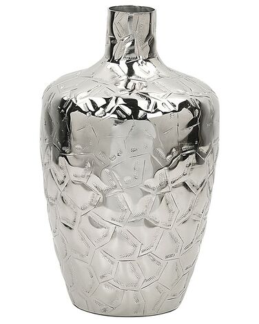 Metal Flower Vase 33 cm Silver INSHAS
