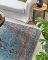 Cotton Area Rug 160 x 230 cm Blue KANSU_852277