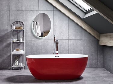 Freestanding Bath 1500 x 750 mm Red NEVIS