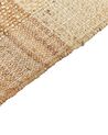 Teppich Jute hellbeige / braun 160 x 230 cm Streifenmuster Kurzflor KARKIN_846515