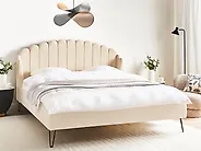 Bed Boucle AMBILLOU 180 x 200 cm (EU Super King) Beige_1179018
