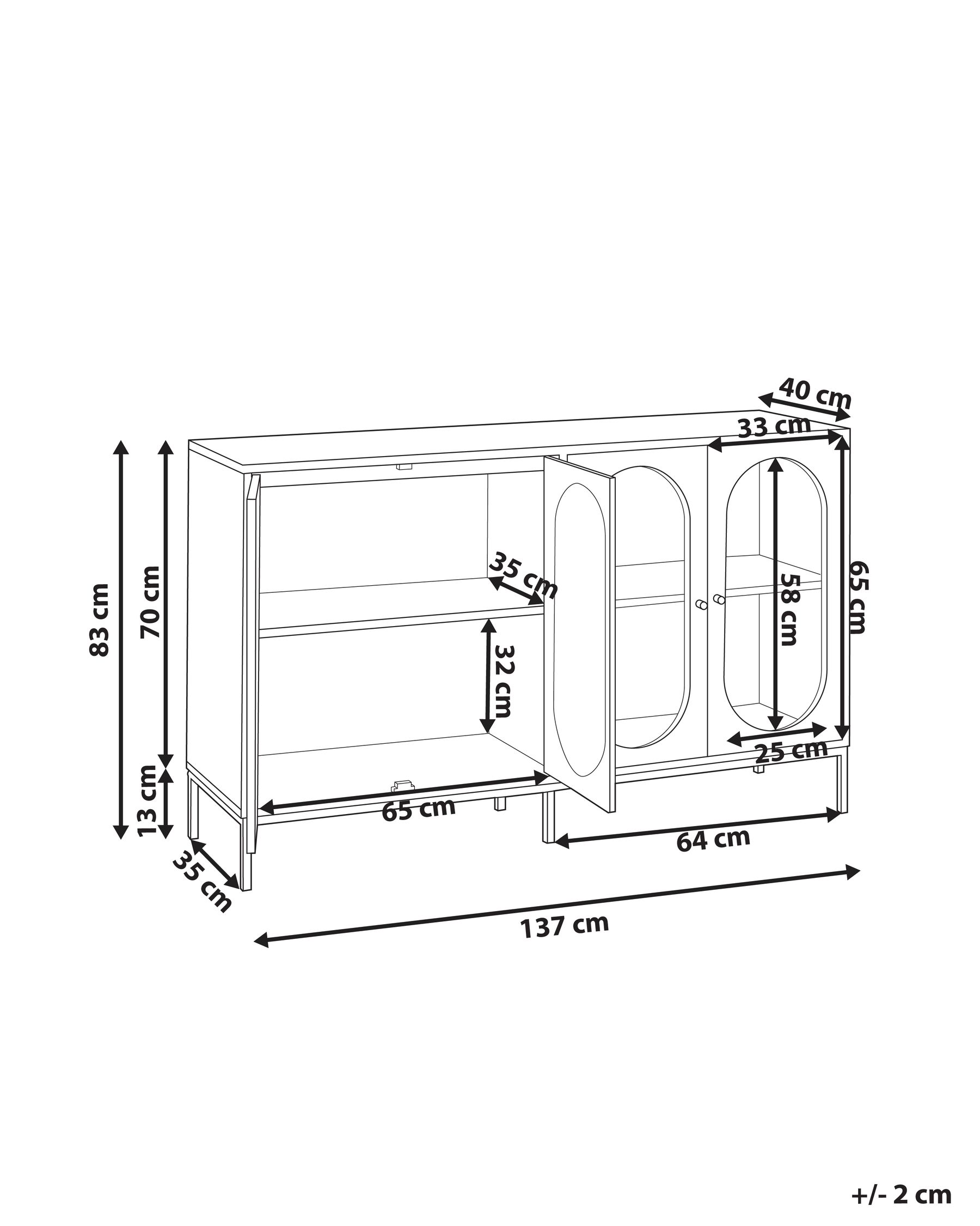Sideboard Black LANGFORD _955485
