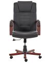 Leather Heated Massage Chair Black DIAMOND_868469